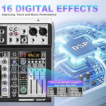 Amazon.com: 6 Channel Audio Interface Sound Board Mixing